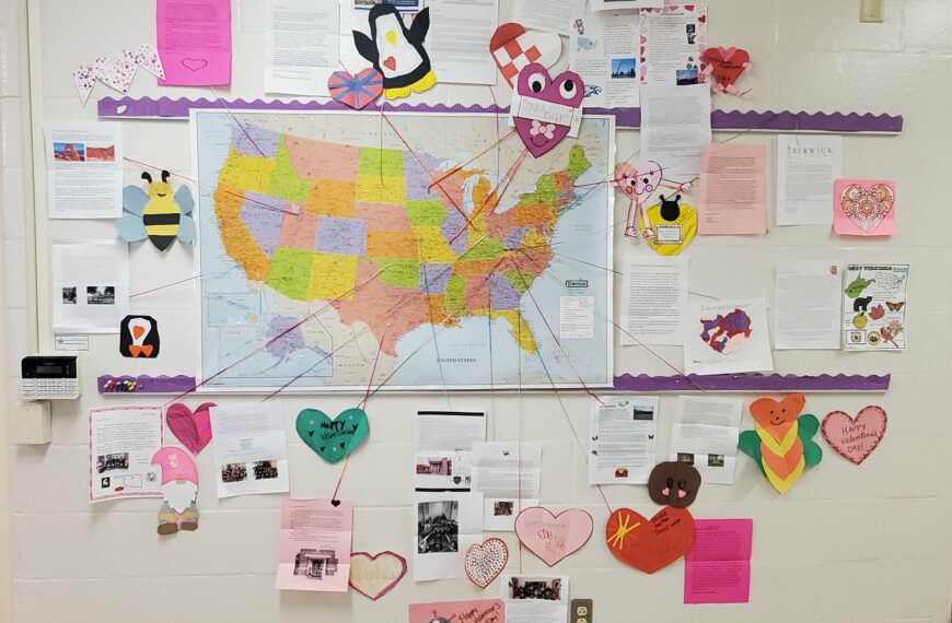 Class connects with peers from across the country in valentine exchange