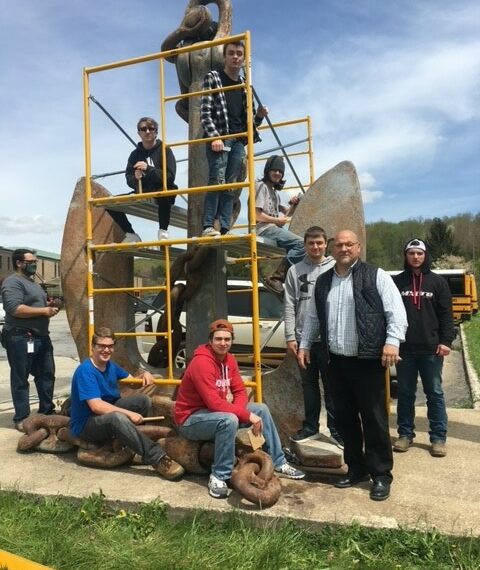 Anchor restoration project underway at Admiral Peary