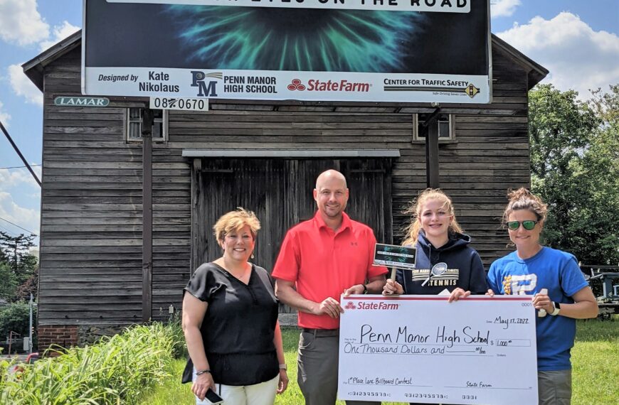 Penn Manor High School student designs safe driving billboard