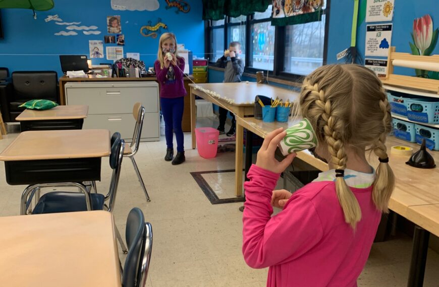 First graders study the science of sound