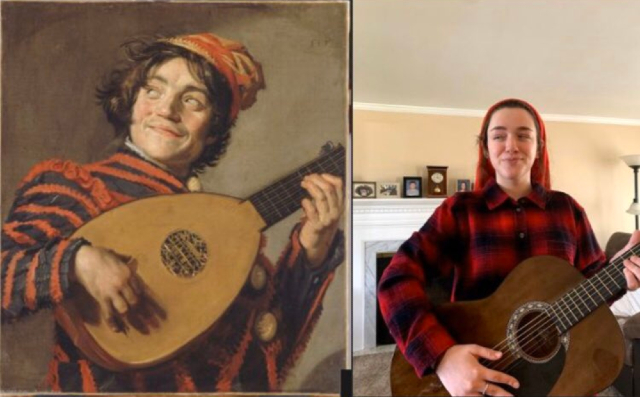 TJHS French students recreate famous works of art