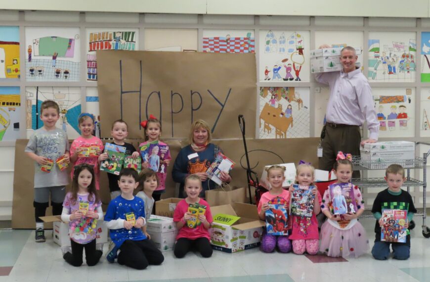 McClellan kindergartners celebrate 100th day of school with donation to Beverly’s Birthdays