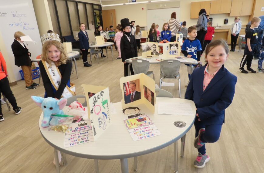 Gill Hall Elementary second graders create Living Wax Museum