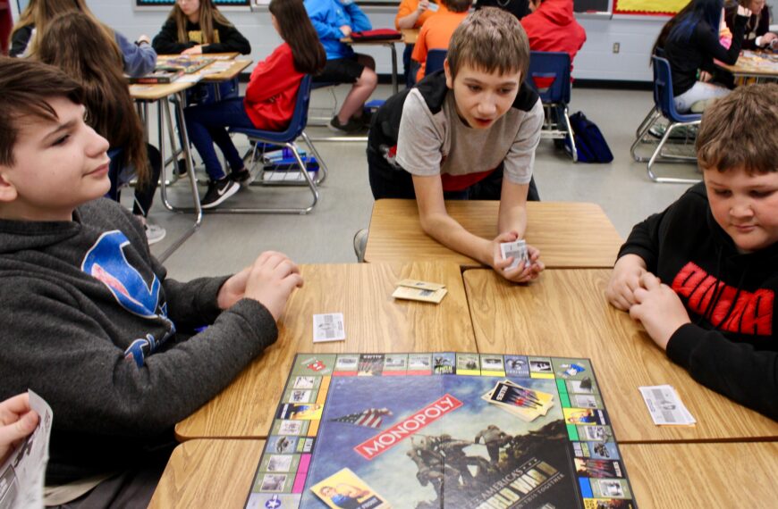 Students enjoy an old game with a new twist