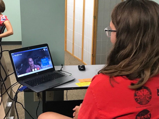 Students involved in the BAMS Summer Book Club virtually meet author