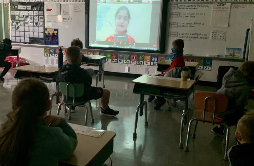 Benner Elementary connects with students from India