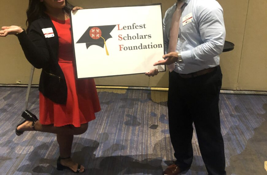 Senior presented with Lenfest Scholarship award