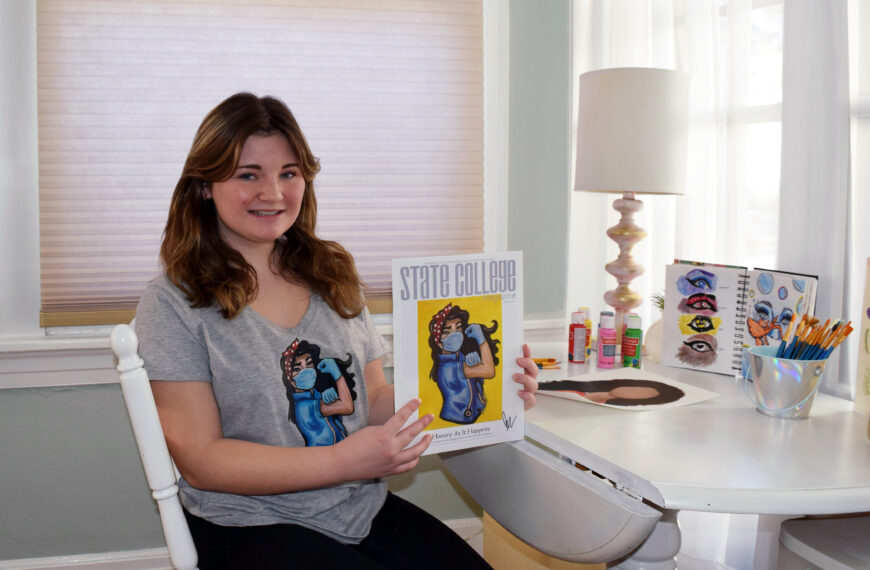 Student’s COVID-inspired artwork selected for magazine cover