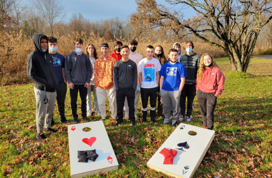 Students build games for Toys for Tots