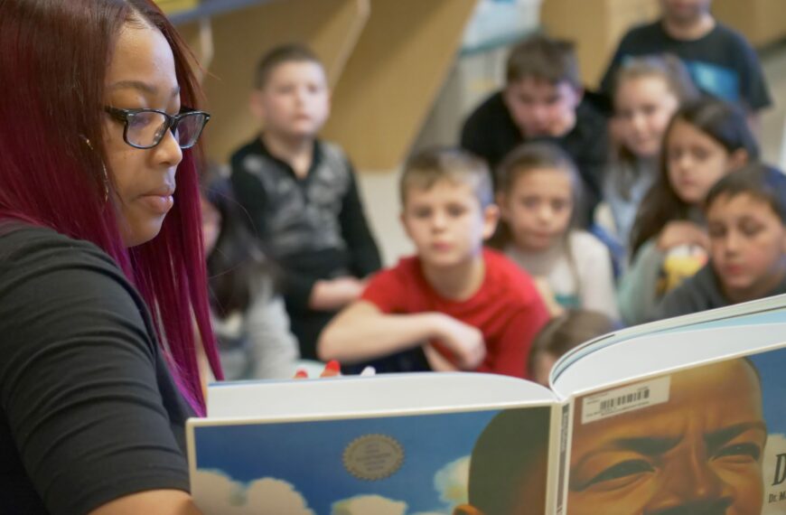 The Centennial Team (Tennent Equity Ambassador Members) read to inspire others