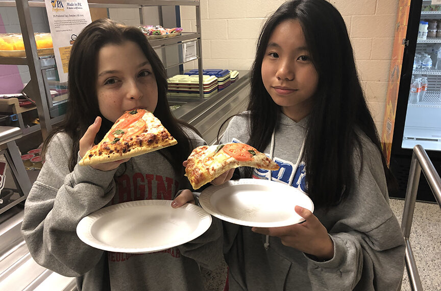Middle school grows its own basil for National School Lunch Week