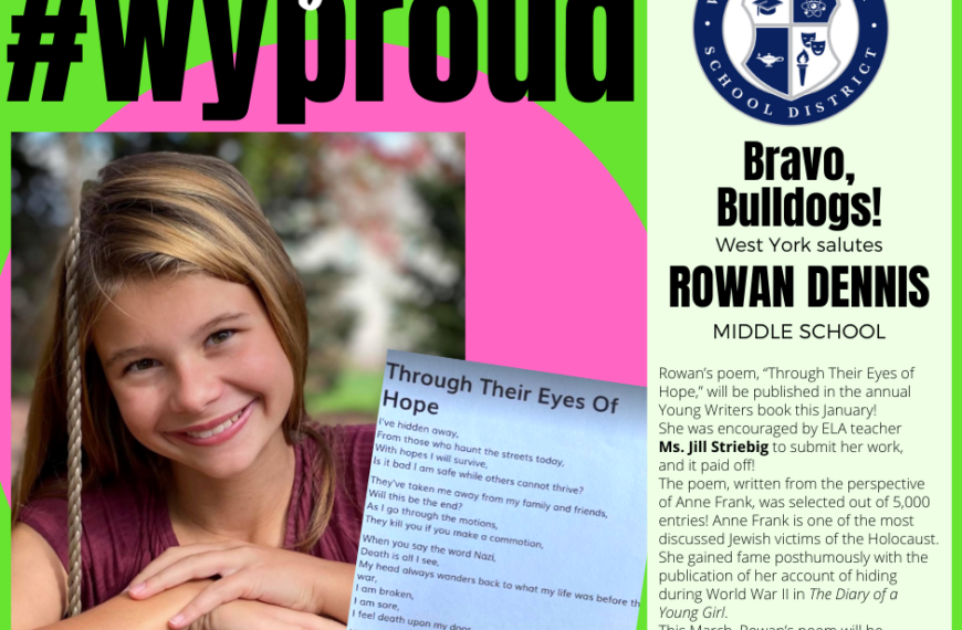 Student author gets poem published