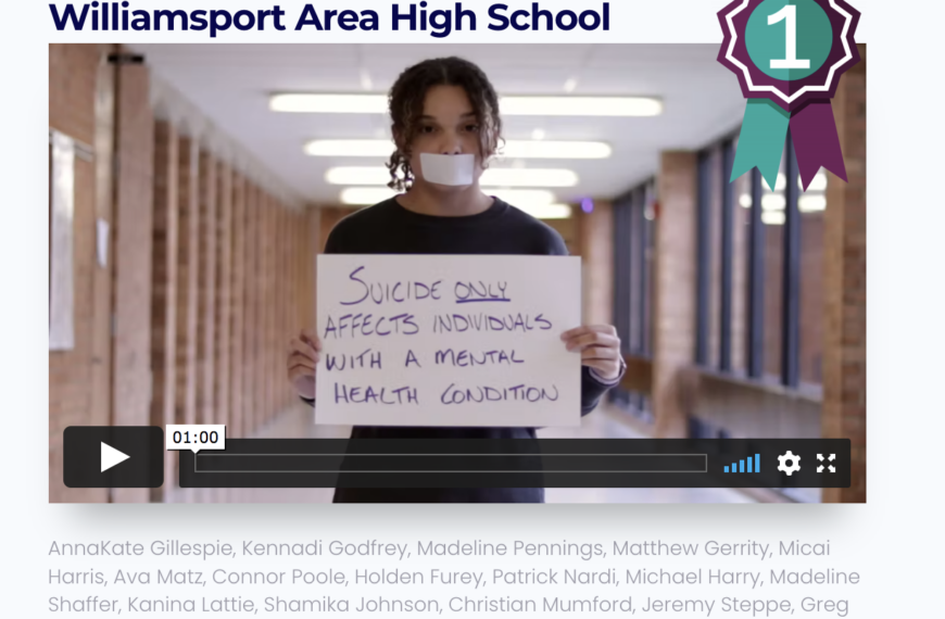 Student club wins first place in statewide suicide prevention contest