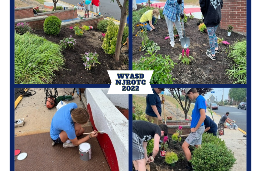NJROTC cadets practice service learning