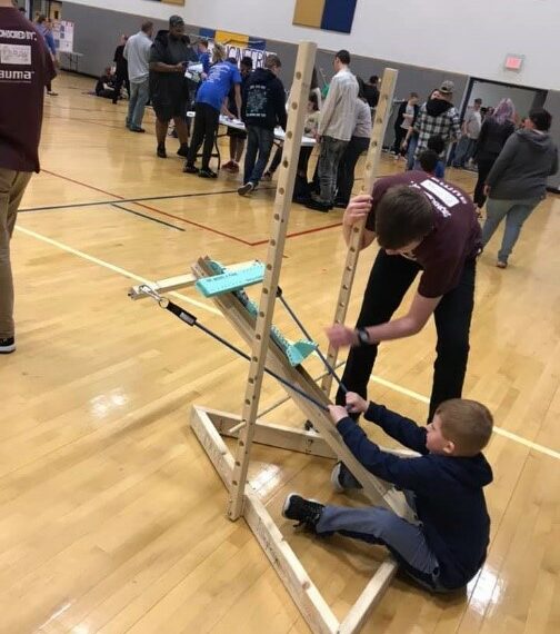 Students enjoy slingshots, robots, and virtual reality at STEM Showcase