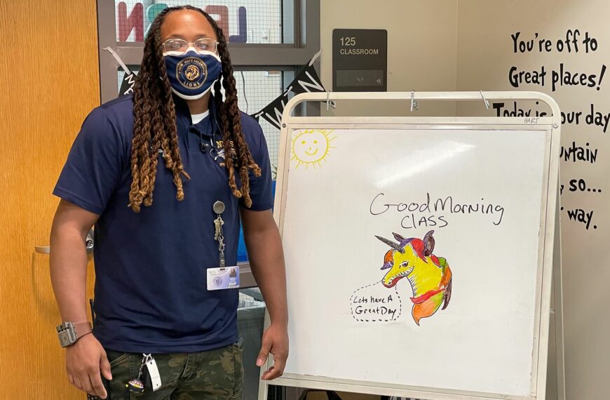 Daily artwork lifts students’ spirits