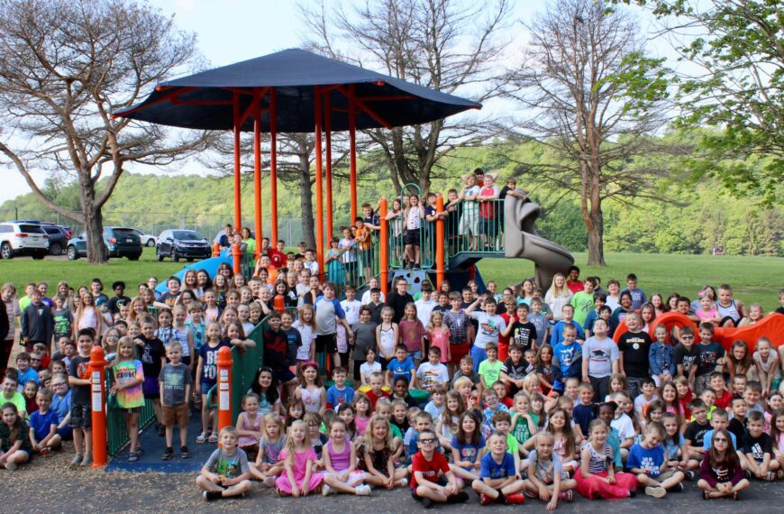 Students celebrate new inclusive playground