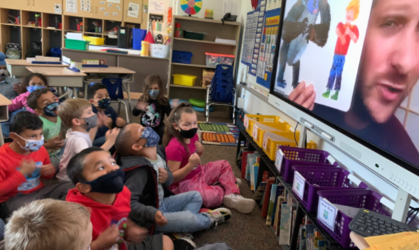 Students meet with Eric Carle Museum staff